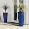 Glitzhome® 31" Eco-Friendly Honeycomb Textured Tall Plastic Planters, 2ct.